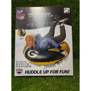 NFL Green Bay Packers Inflatable Snow Tube BigMouth Inc 39 Inch Sled PVC NEW